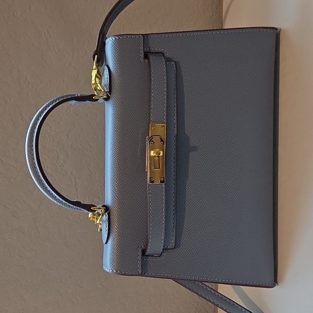 Mini Sellier Kelly Crossbody Bag Top Handle w/ Gold Hardware